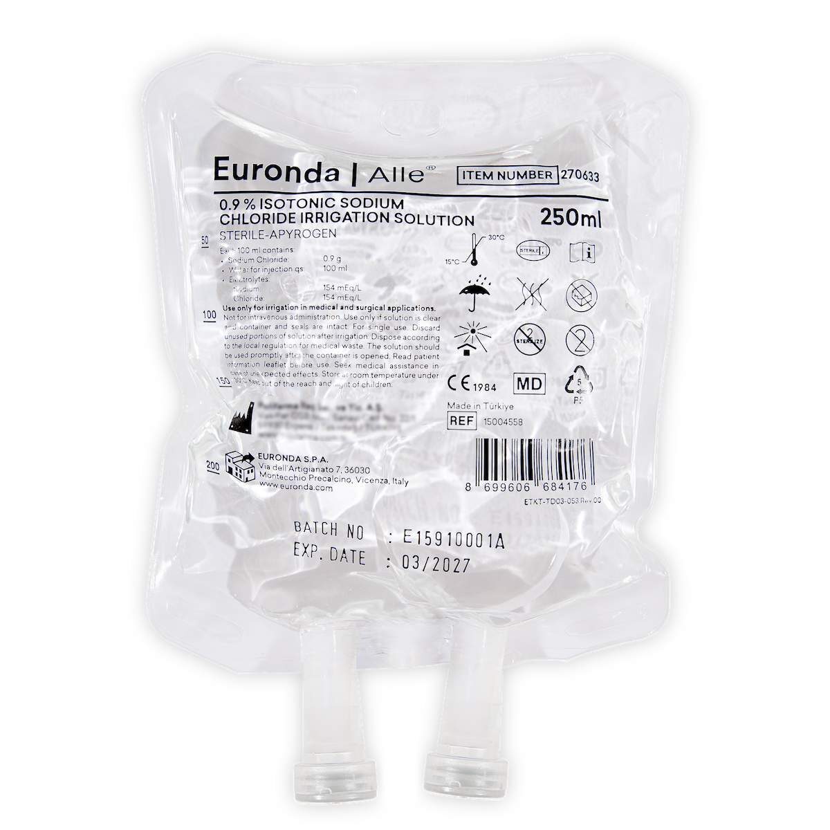 Euronda isoton. Kochsalzlösung 0,9%  20 x 250ml Beutel | 389383