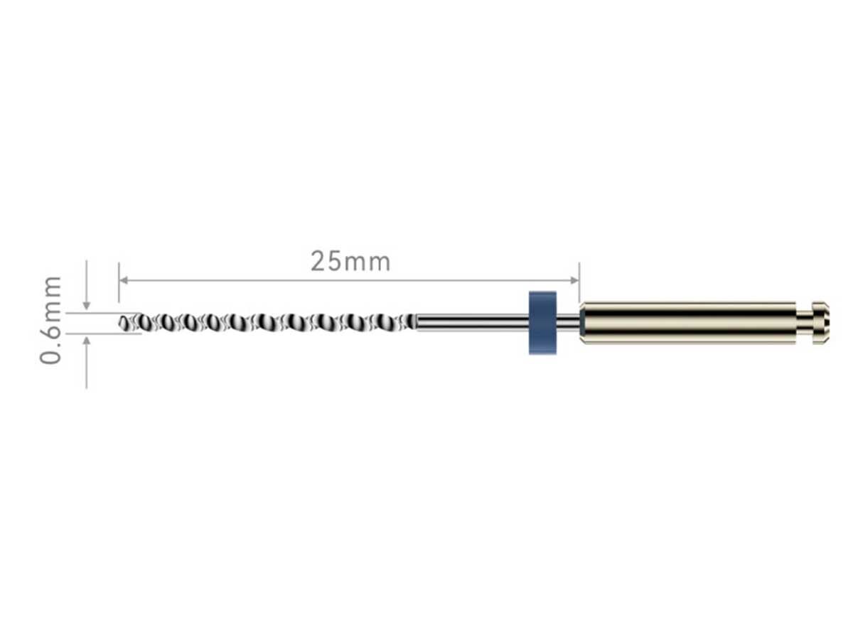 Terauchi Martensitic-phased NiTi Rotary Instrument K-Endo (K6 N60 2% L25) | 422300