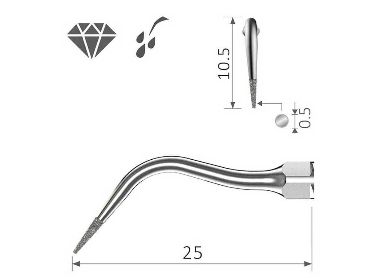Keydent MyTip P4D – dimantiert Perio (passend für EMS** Kons-Ultraschallgeräte) | 425128