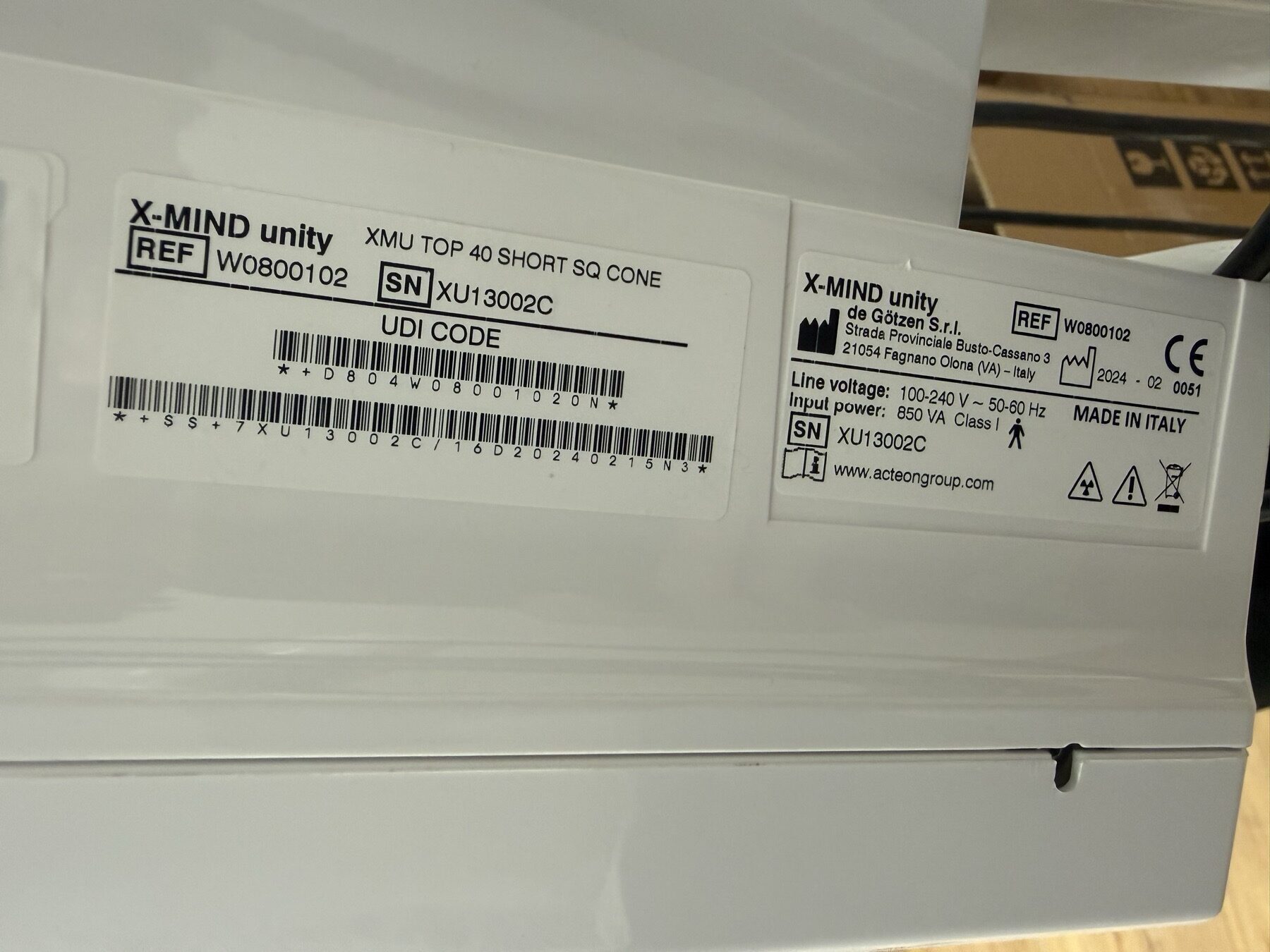 Acteon X-Mind Unity Intraoral-Röntgen mit Fahrstativ und Sopix² Inside Sensor Gr. 2 – Baujahr 2024 | 388824