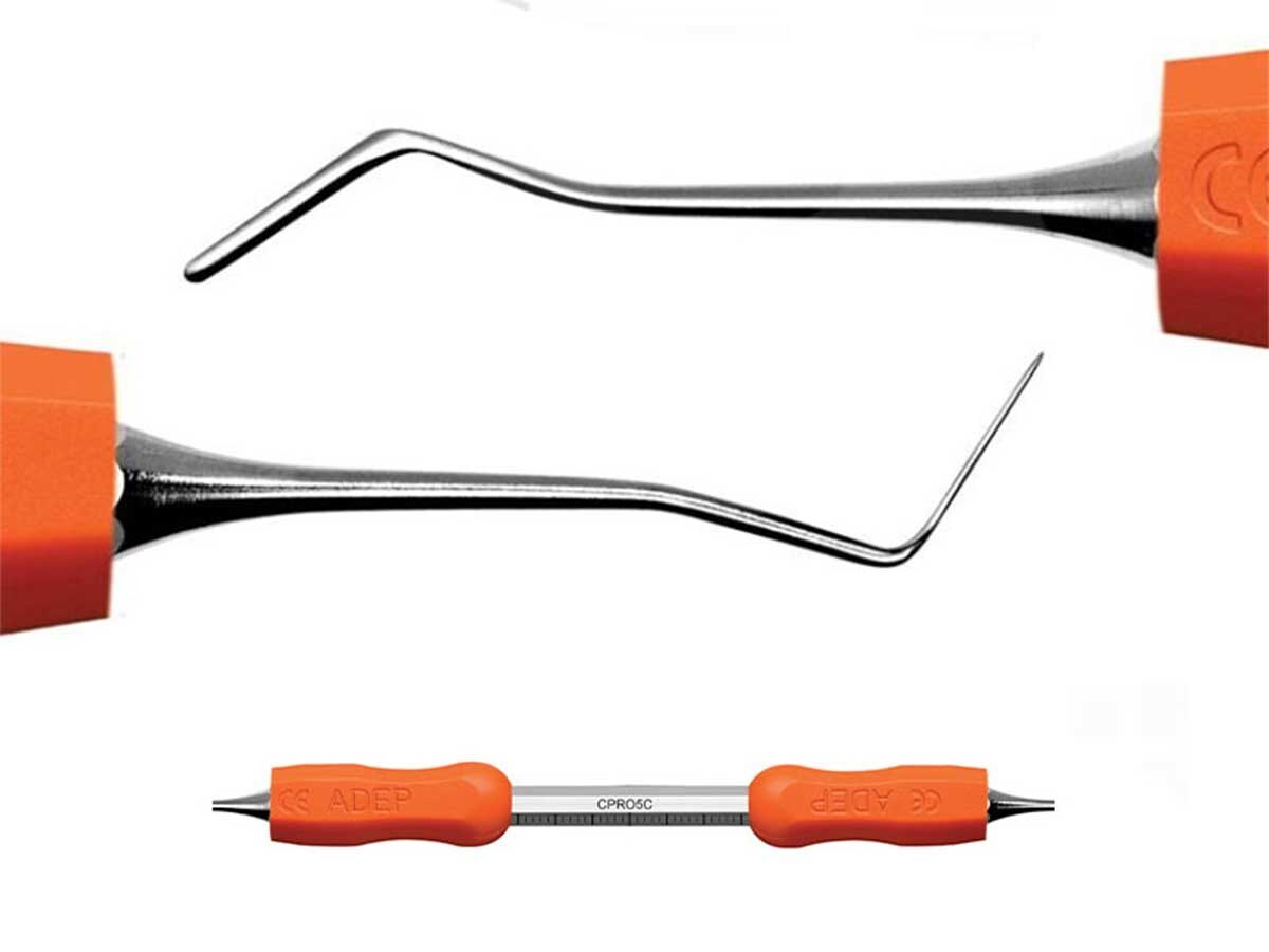 von Sontagh CPRO5C – Gerader Klassikspatel, flexibel-scharfer, mit ADEP-Griffen – Orange | 422663