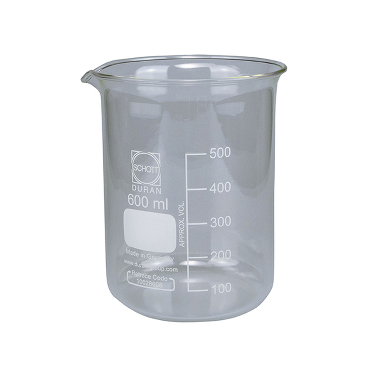 Schütz Dental Becherglas 600ml mit Ausguß (Schott) | 427982