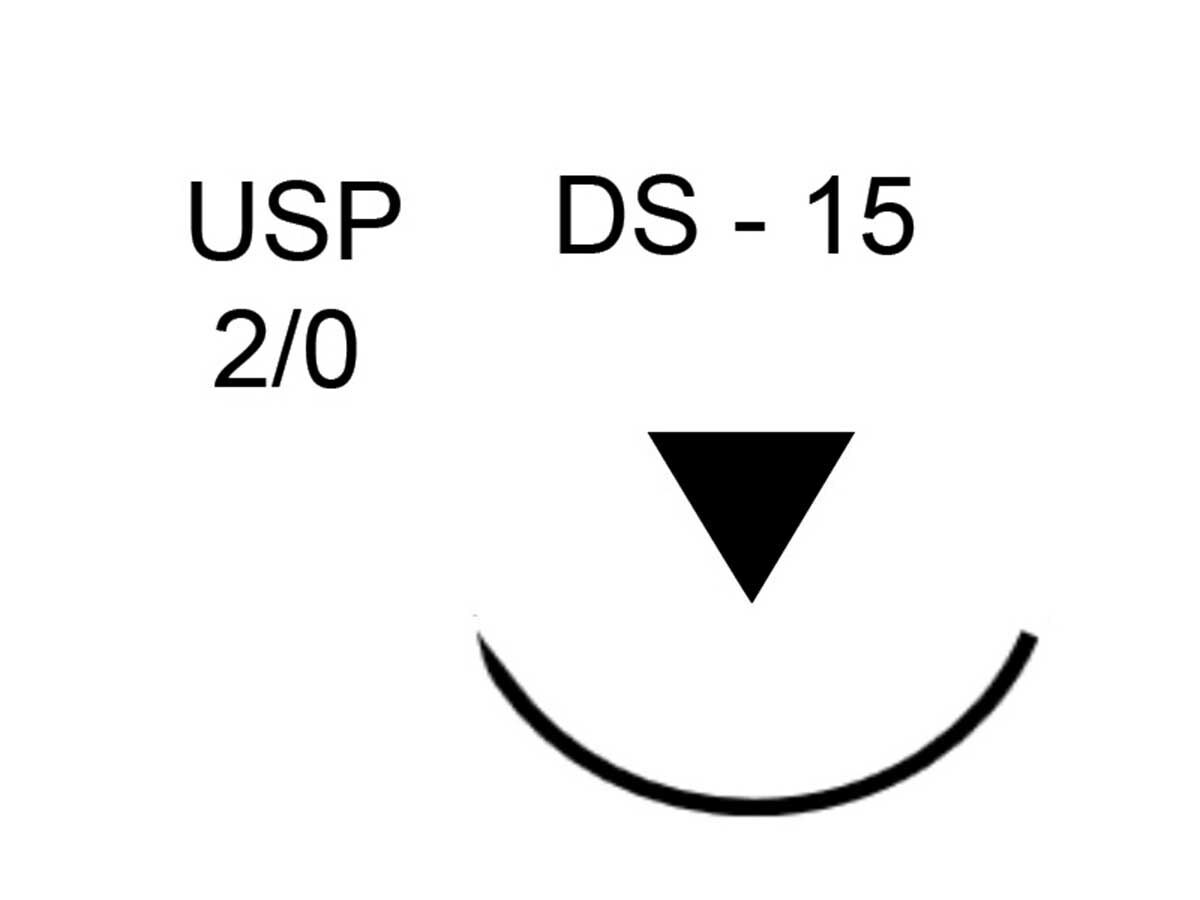 PTFE Dental Suture, EP 3 (USP 2-0), 50 cm, Nadel DS-15 (12) | 423506