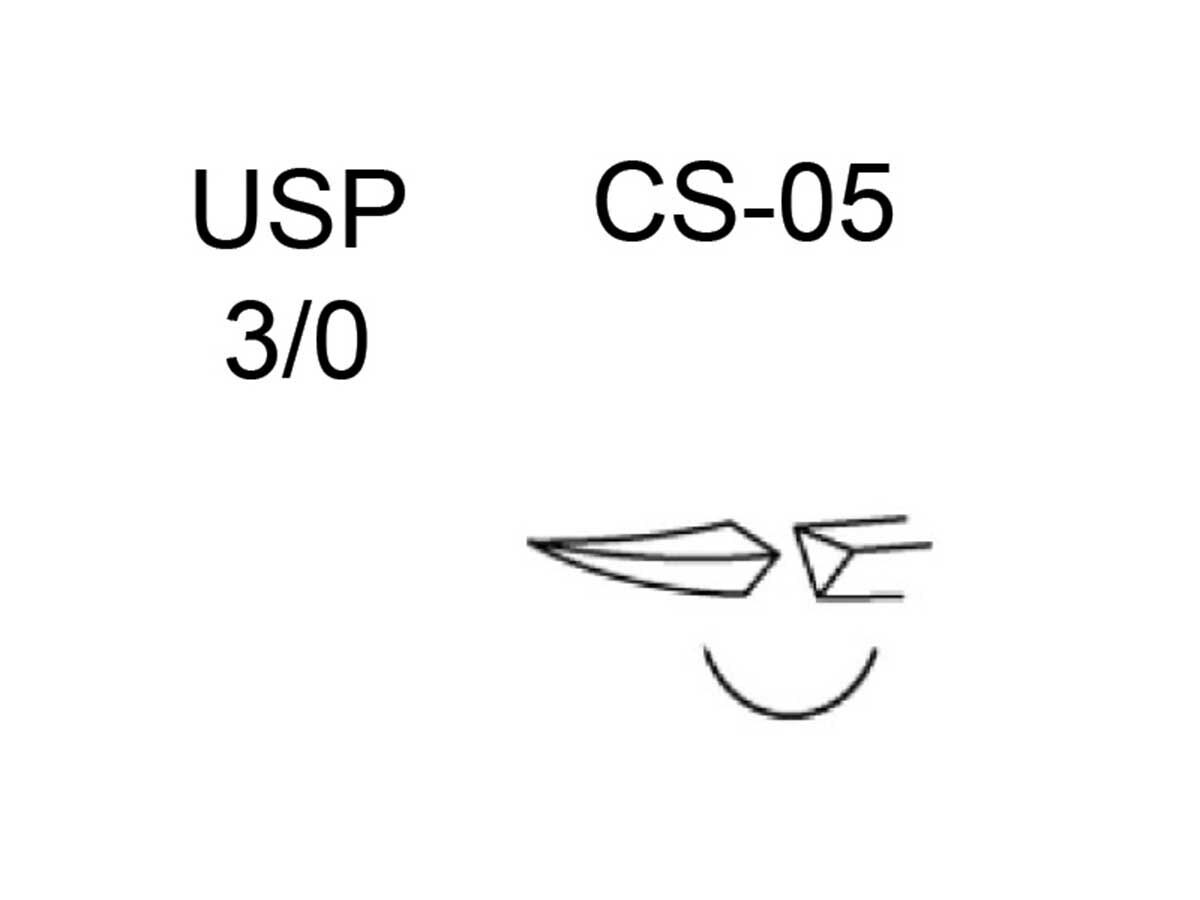 PTFE CS-05 3-0 EP-2 C22 16,3 mm 3/8 Circle Reverse Cutting (12) | 423539