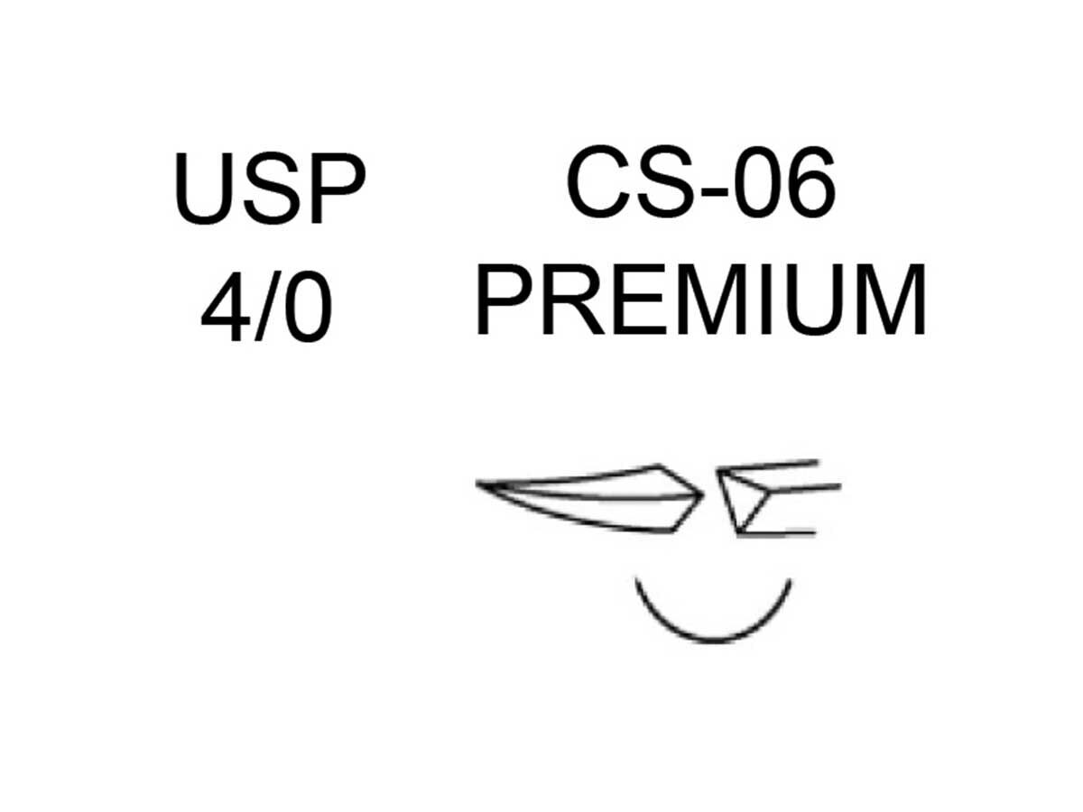 PTFE CS-06 PREMIUM 4-0 EP-1,5 C3 13,1 mm 3/8 Circle Reverse Cutting Needle (12) | 423549