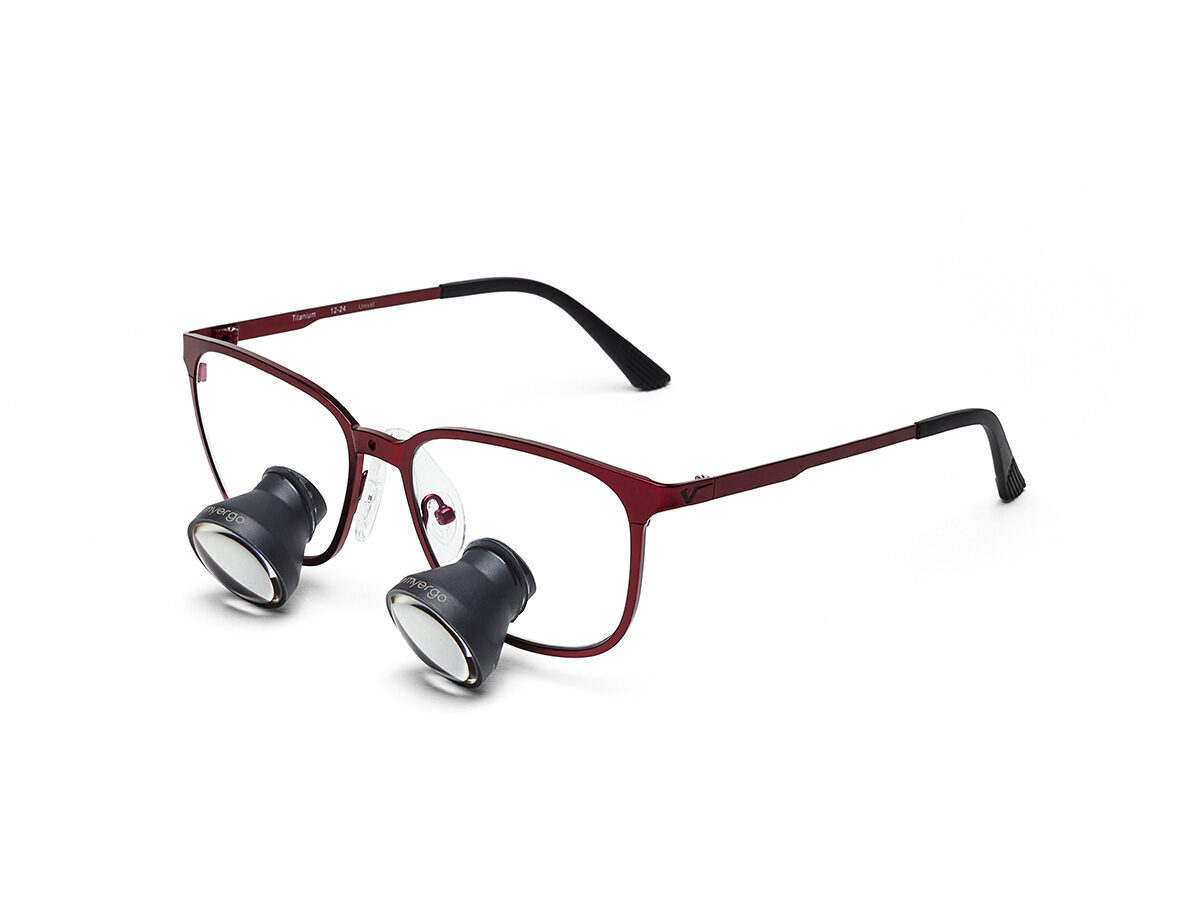 MyErgo Galilei TTL Lupe 3,0×350 mm REGENT (square) – burgunder | 425580