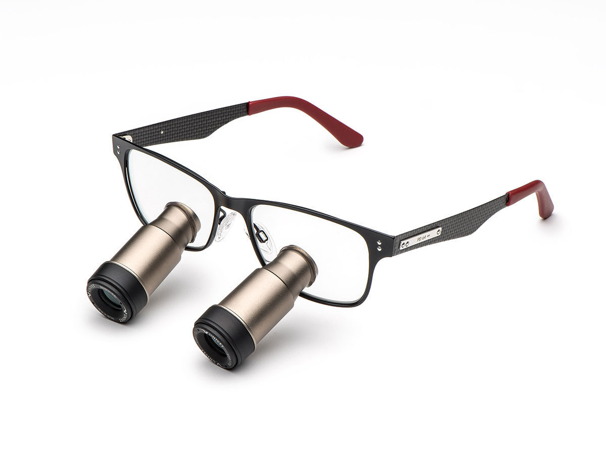 Prismatik XS TTL Lupe 5,0×350 mm mit Gestell Ash Large Black/Red | 423986