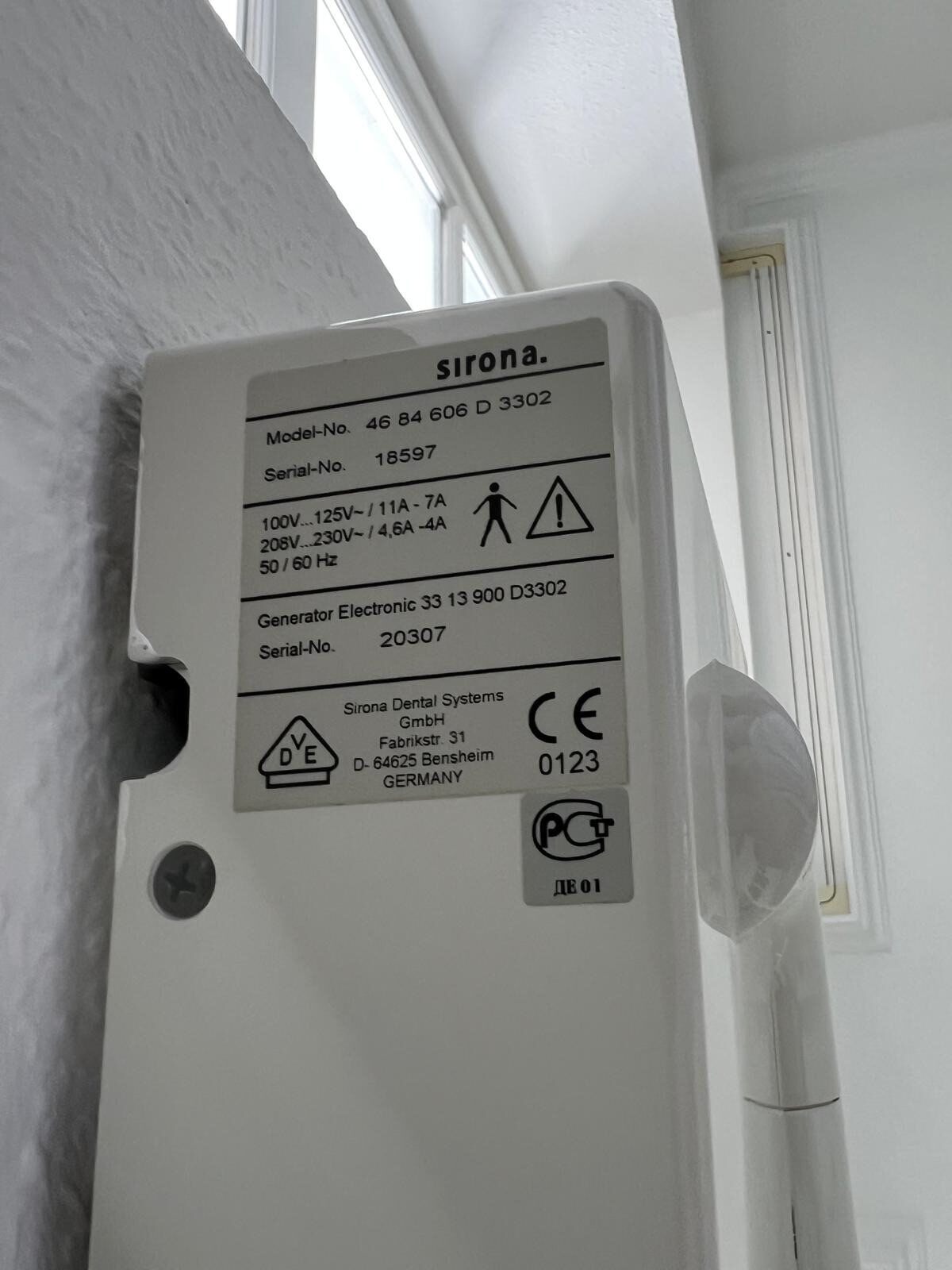 Sirona Heliodent DS Röntgen intraoral 60 kV DC Wand | 389171