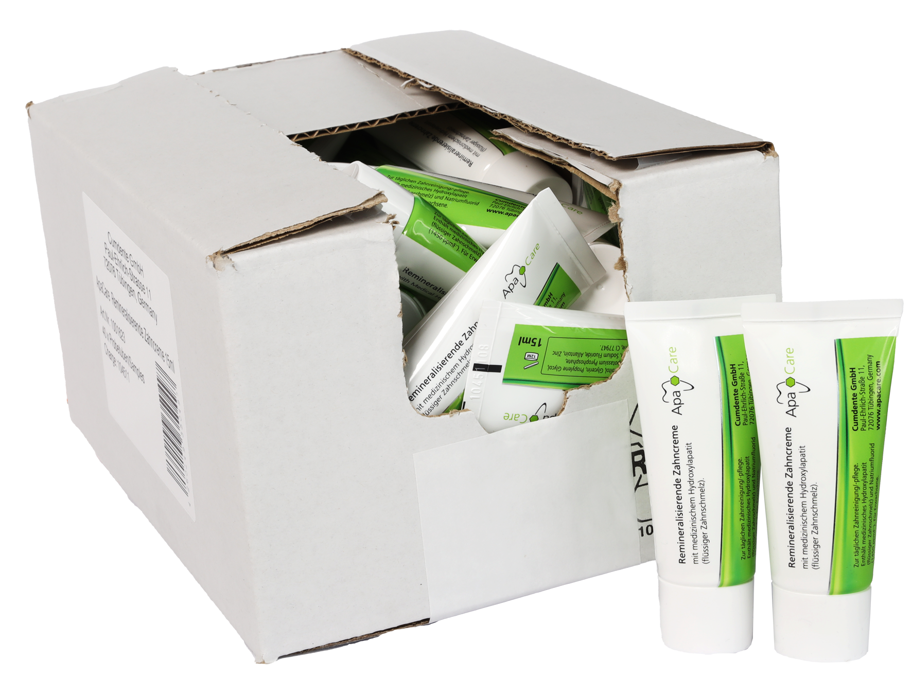 ApaCare Remineralisierende Zahncreme Proben (15 ml) – 40 Stück | 410285