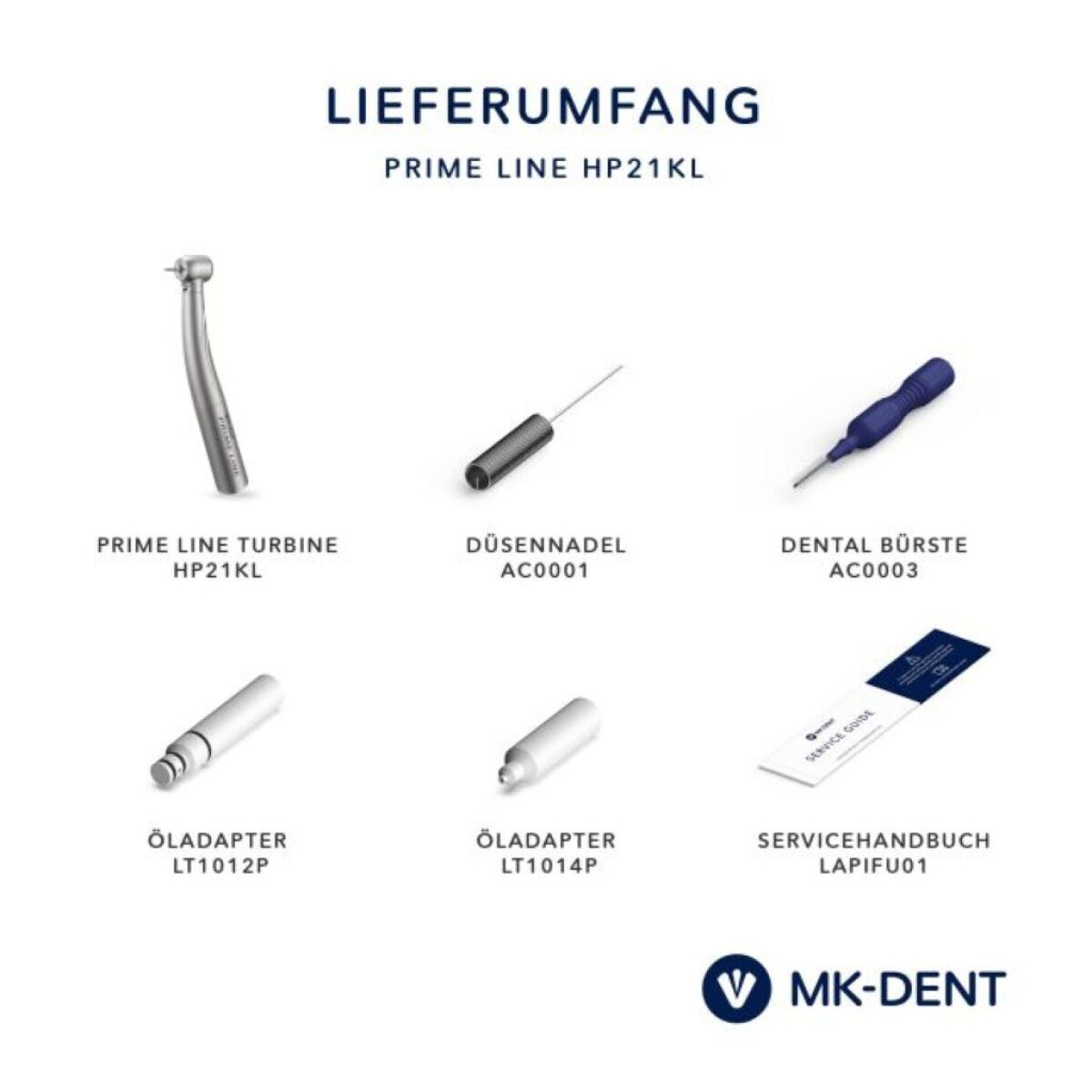 MK-dent Prime Line -Standardkopf mit Licht- Artikel Nr. HP21KL – Anschluss KaVo | 430568