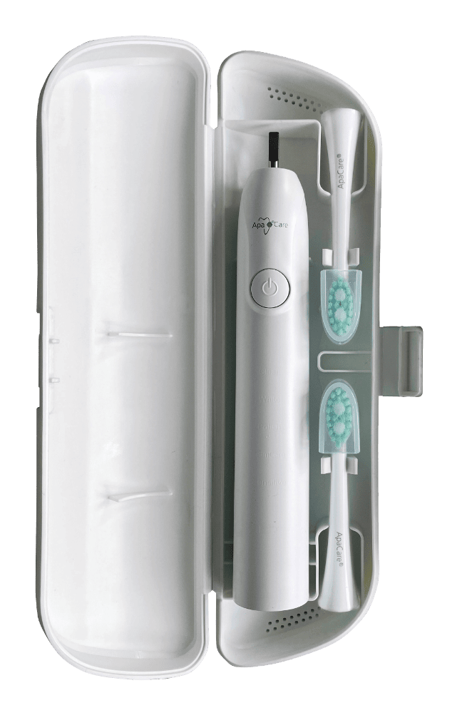 ApaCare Sonic Reise-Etui für die ApaCare Sonic Zahnbürste mit 2 Ersatzbürstenhalterungen | 410230