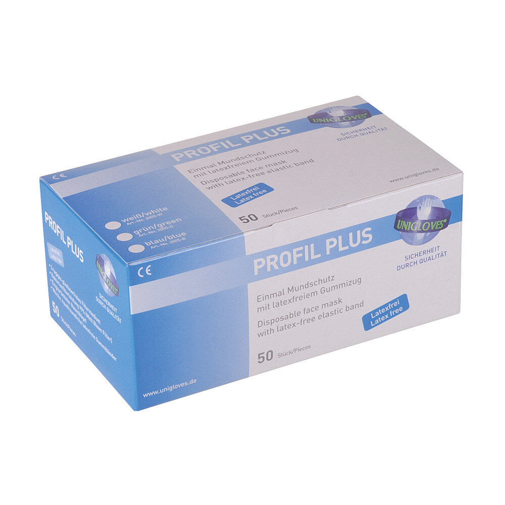 Mundschutz Profil Plus latexfr.blau 50St | 429662